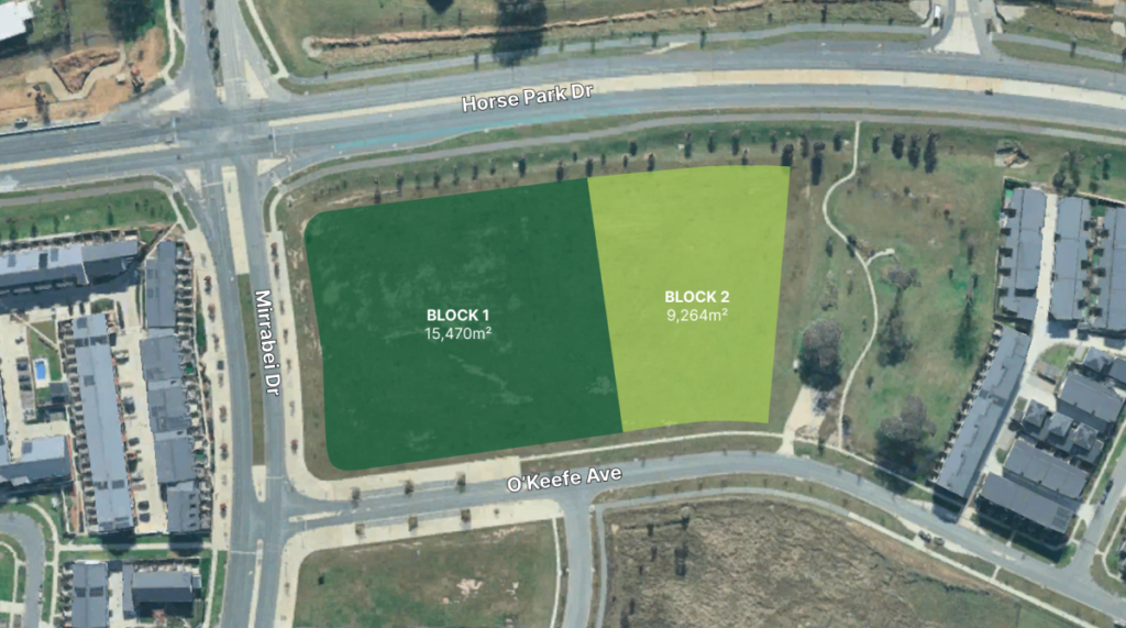 Map overlay of proposed site for Woolworths Moncrieff